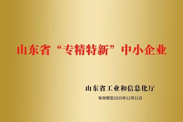 山東盛和電子有限公司被認(rèn)定為山東省“專精特新”中小企業(yè)！